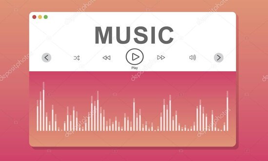 Colorful music playlist interface showing multiple genres on a screen