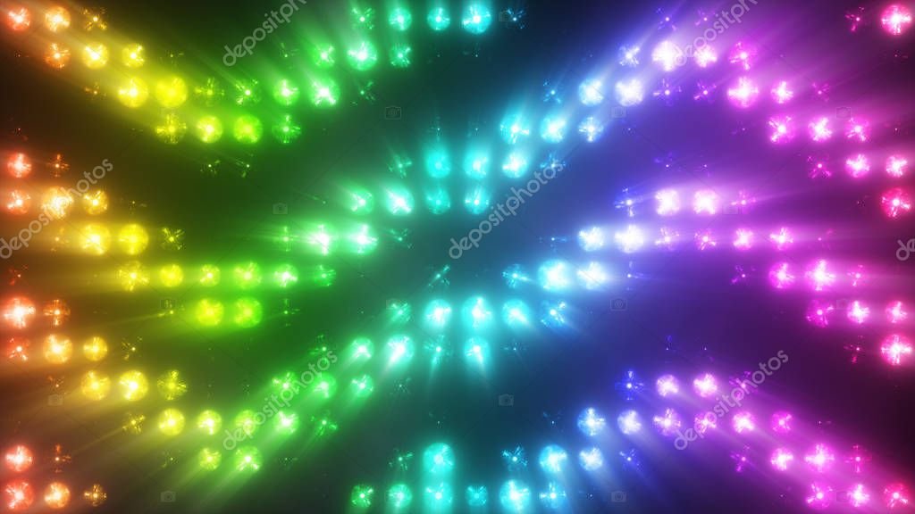 DJ playing electronic dance music at a festival with colorful lights